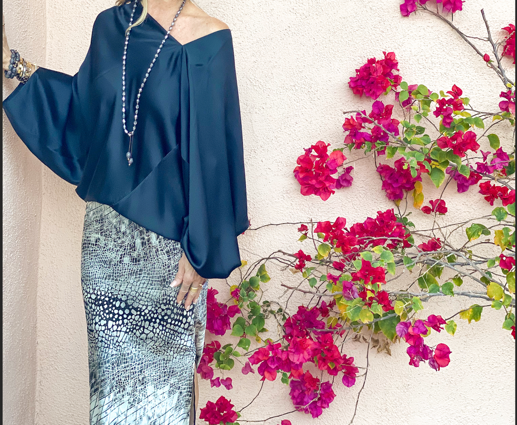 Luxury Silk Geo Top